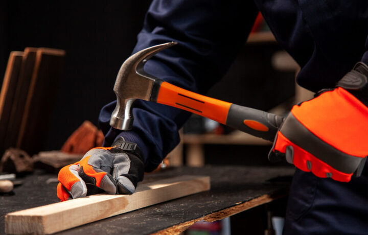 Handyman doing woodwork